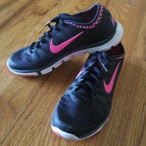Black and Pink Nike Sneakers